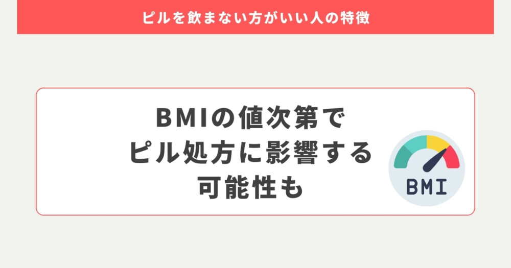 ピル処方とBMI