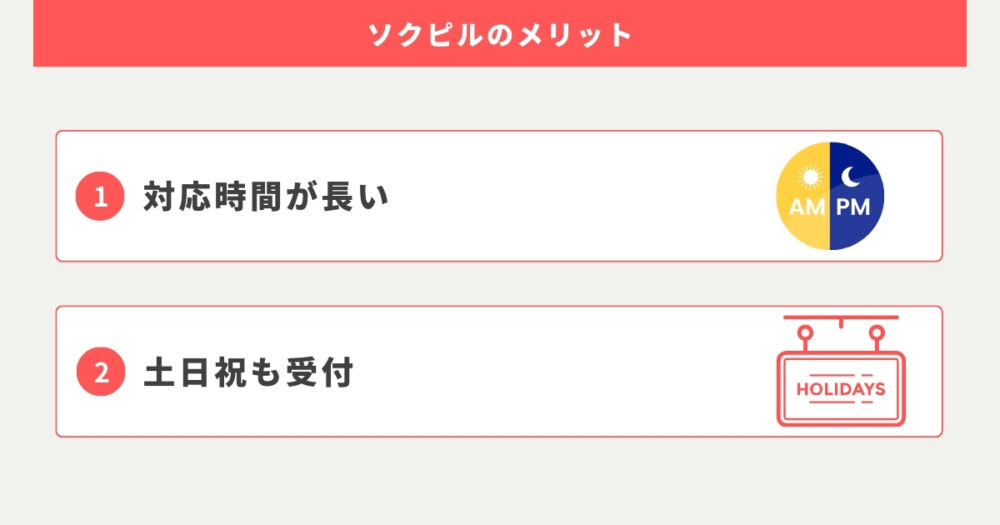 口コミ・特徴から見えたソクピルを選ぶメリット