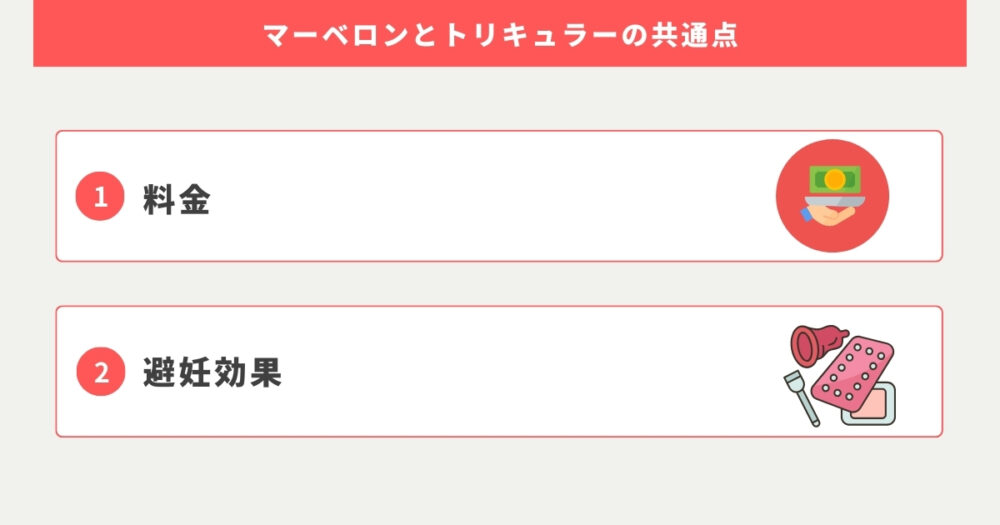 マーベロンとトリキュラーの共通点